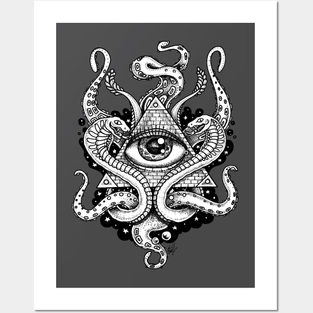 Cthulhu illuminati Wall Art by TattooTshirt